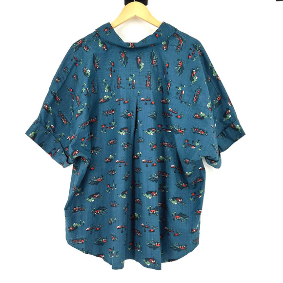 Duluth Women Printmaker Lightweight Popover Top 2X Novelty Camper Outdoors Retro - Picture 7 of 9